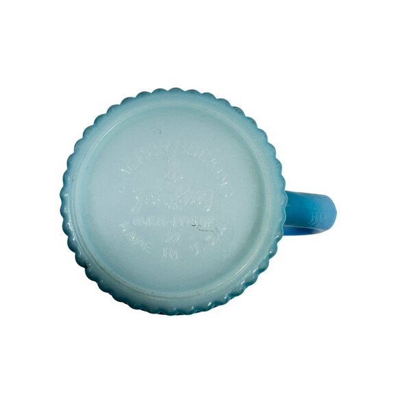 Fire King Blue Ombre Milk Glass Mug - Made in USA - Picture 4 of 5